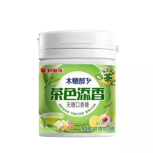 好丽友茶色添香无糖口香糖绿茶乌龙红茶味101g 商品图0
