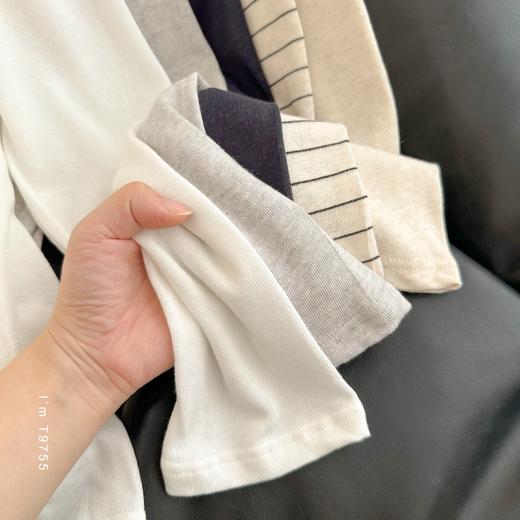 老米优品🎈3-5天！ 《天丝亚麻🍃条纹/纯色 针织tee》慵懒舒适，轻松入秋~T250902A 商品图5