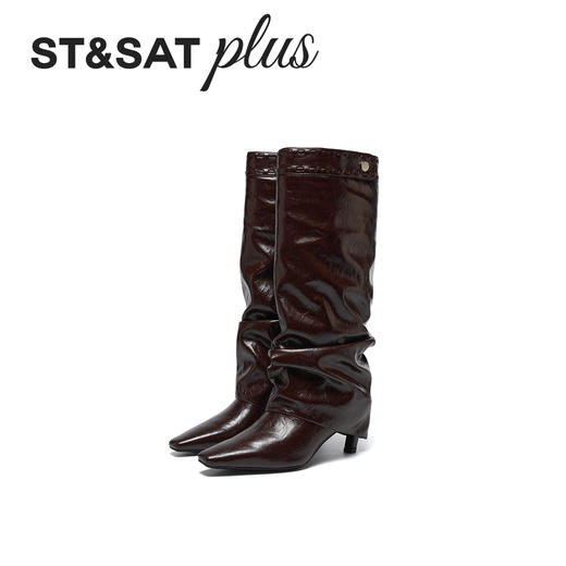 星期六个性街头风褶皱设计裤腿靴SSD4117166 商品图7