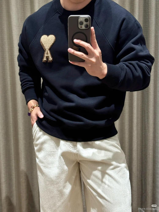 @mi 2025秋冬最新款毛巾绣圆领卫衣 Z-15597 商品图4