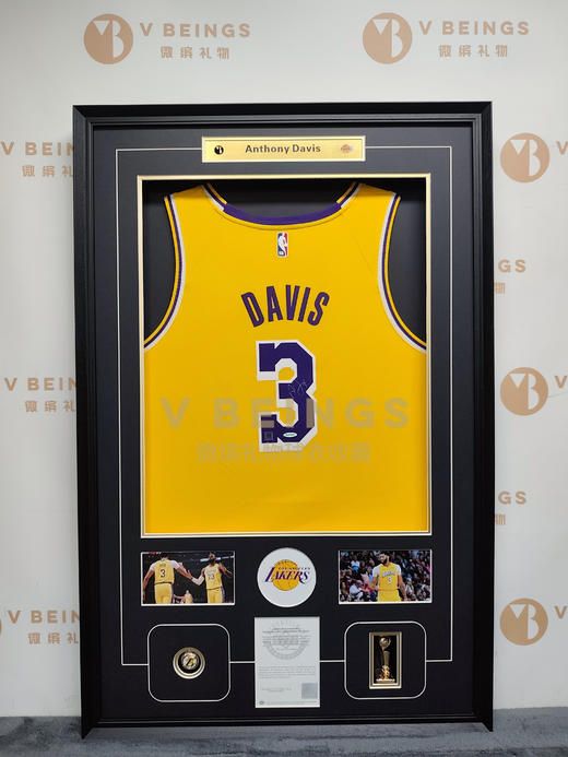 收藏系列 戴维斯 湖人队3号黄色 亲笔签名球衣 商品图1