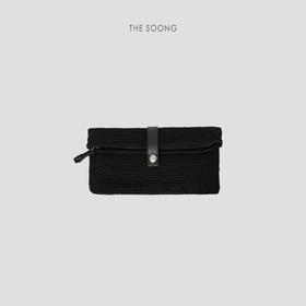 THESOONG|法式纯手工编织牛皮包扣百搭手拿包HWBB7502