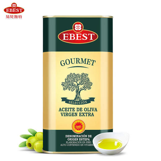 易贝斯特欧盟原产地保护认证（PDO）特级初榨橄榄油1000ml 商品图1