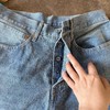 【要品质的来】最新联名款 DROP8 按扣罗纹边字母图案贴片宽松休闲斜插口袋牛仔裤   男女同款！ 商品缩略图6