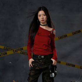 百搭斜肩上衣纪念日百货门店同款164697756