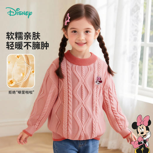 迪士尼春秋套头毛衣国潮刺绣线衫舒适保暖针织衫 商品图2