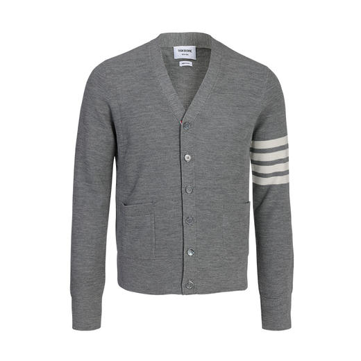 【超惠秒】Thom Browne 汤姆·布朗 男士垂顺质感轻薄款全羊毛针织衫11854 商品图0