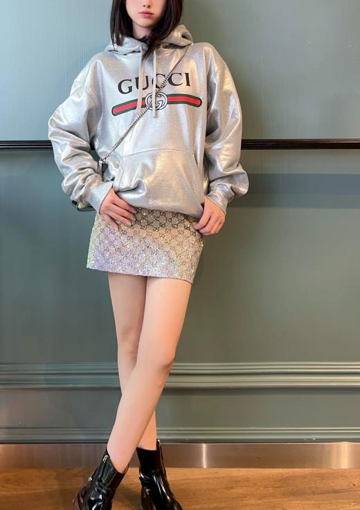 女款印花烫银连帽卫衣012 商品图3