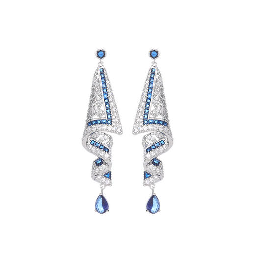 雀说重工高级感复古绸缎耳环小众设计珠宝款名族风耳坠s925银针耳饰ALG-122 商品图4