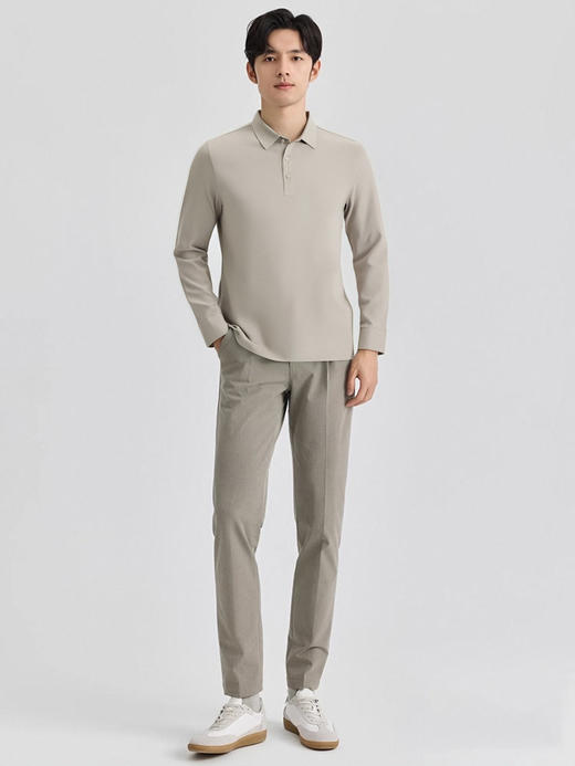 【挺阔有型 质感满满 男女同款】斯辰唯佳高弹面料冰丝无痕POLO衫 （D30-12366） 商品图1