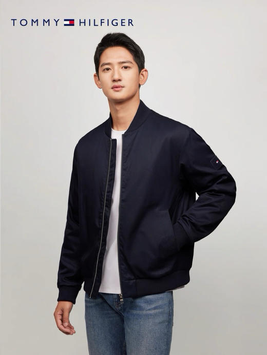 汤米男士新款棒球领夹克高端休闲潮流薄外套 商品图0