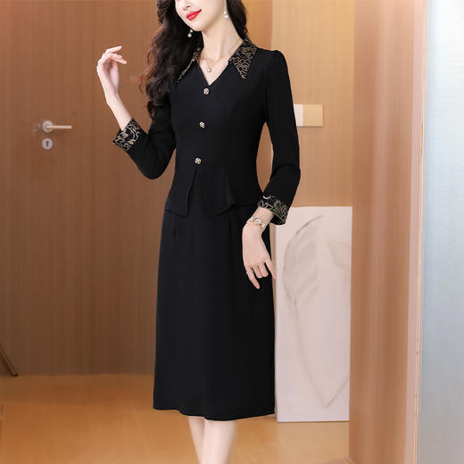 AHM bynz6605职场干练风连衣裙收腰设计感裙 商品图1