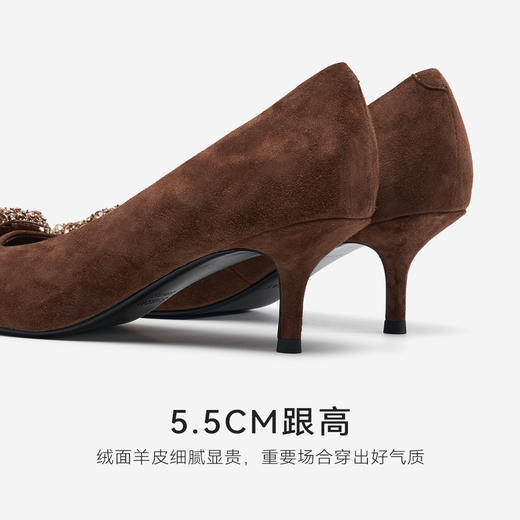 星期六复古名媛格调尖头细高跟SSD3111210 商品图11