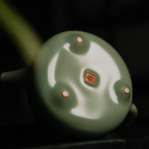 问鼎哥窑豆青高石瓢壶  吉时壶 商品图4