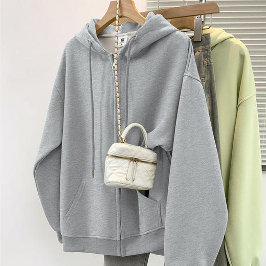 雀说多色连帽女士卫衣新款美式开衫复古小众百搭外套ins潮AL7517 商品图0