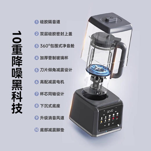 德国蓝宝（BLAUPUNKT）柔音破壁机全自动家用非静音豆浆机BP-PB15S 商品图2