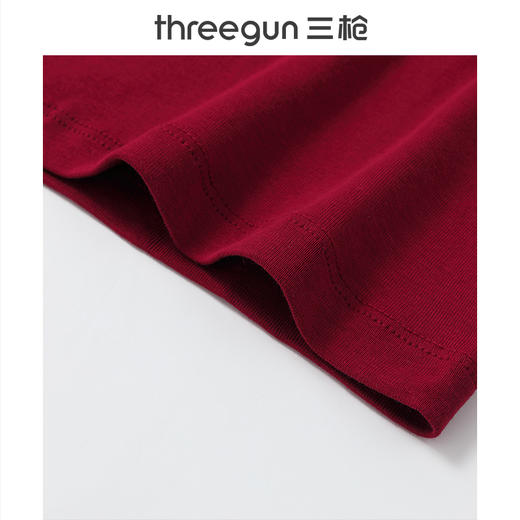 Threegun三枪 【舒肤棉】罗纹弹力圆领女士保暖内衣套装-23422D1W1 商品图9