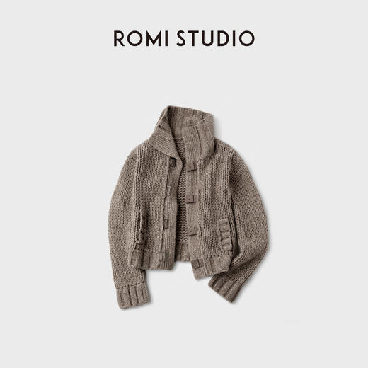 ROMI STUDIO“温暖氛围”牦牛绒绵羊毛手工钩织毛衣外套RWCAST6148 商品图2