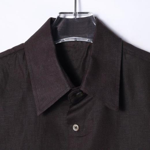 26143SDSA男士秋冬新款痞帅男装亲肤纯色翻领长袖衬衫宽松百搭衬衣时尚 商品图2