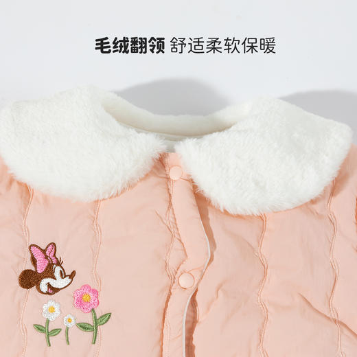 迪士尼童装婴幼儿夹棉连体衣加厚初生儿童连身衣女宝宝冬季ZD4EL011
 商品图10