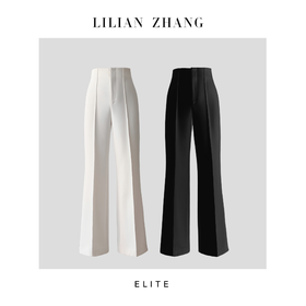 E“定制”——静奢风 ——都市摩登——风尚之选——珍珠白连腰筒裤 2404008