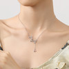 卡蒂罗/KADER 爱心流苏项链 在逃公主经典心形轻奢小众设计可调节配饰 满钻镶嵌甜美可爱拼接链时尚百搭 商品缩略图5