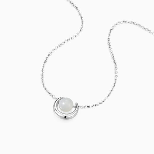 卡蒂罗/KADER 月影凝珠项链 U形月牙精致新中式复古优雅温柔气质锁骨链 通勤百搭小众轻奢设计 商品图1