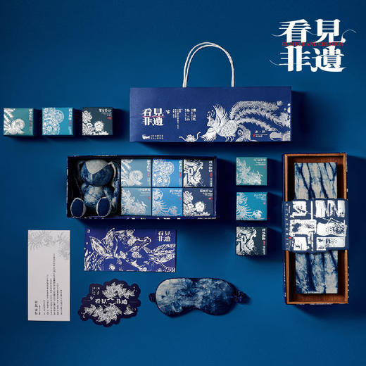 看见非遗 | 中秋礼品糕点茶礼套装 x 非遗扎染「支持定制」 商品图1