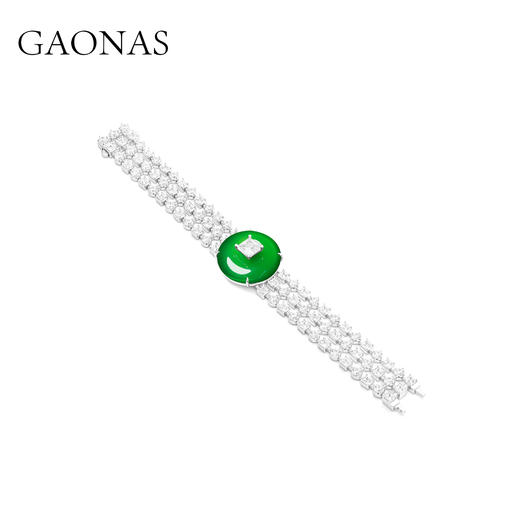 GAONAS  四方和美 中式臻奢绿平安手链11556SG 商品图2