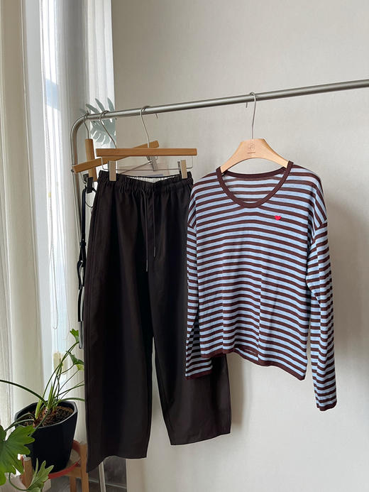 【可可经典】噢蜜ooomeooo爱心条纹针织衫 商品图4