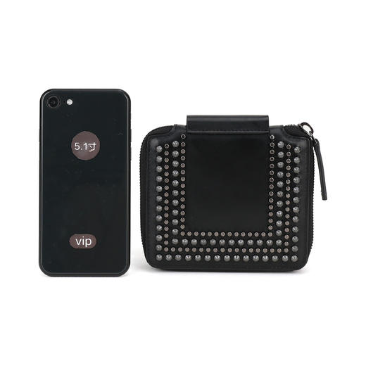 8050941945962 EMPORIO ARMANI 男士潮酷朋克铆钉单肩钱包【12*10*2cm】 商品图4