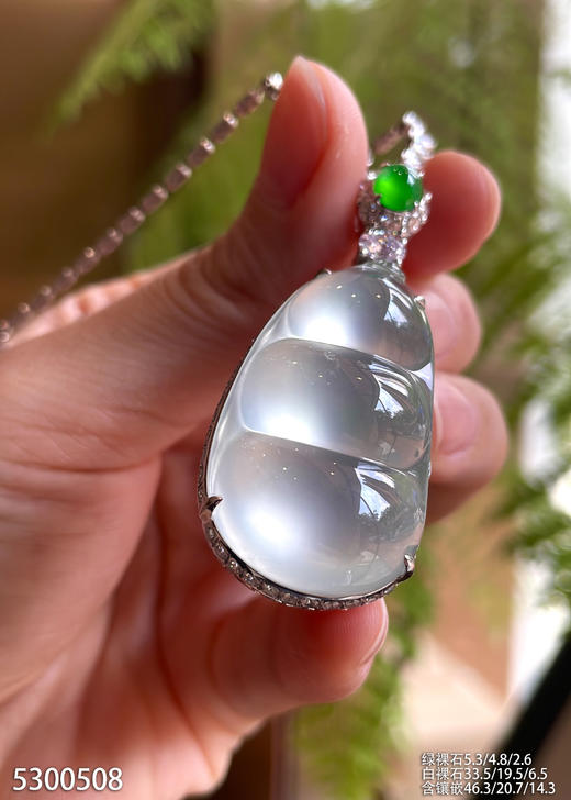 玻璃种福豆吊坠【5300508】具体价格微信咨询 商品图2