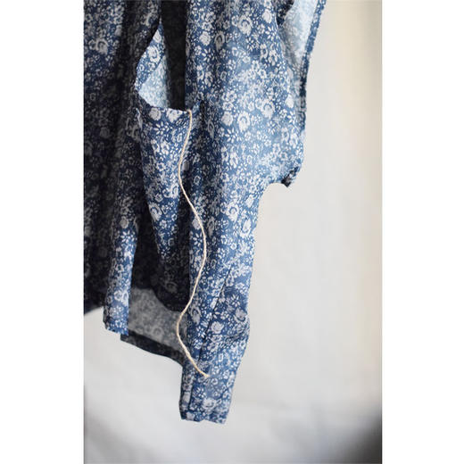 雀说原创夏季设计款无袖松弛感苎麻印花国风复古坎肩马甲AL2480 商品图3