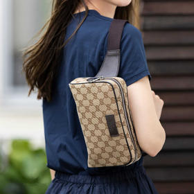 【捡漏超惠秒】Gucci 古驰男女通款 百搭经典帆布牛皮胸包/腰包/单肩包11796