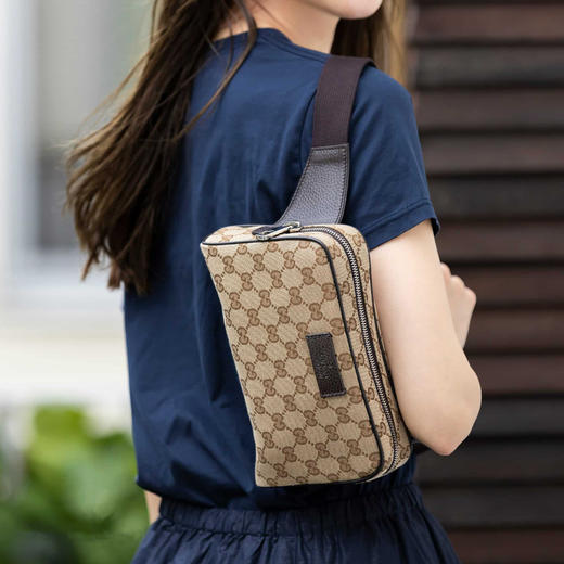 【捡漏超惠秒】Gucci 古驰男女通款 百搭经典帆布牛皮胸包/腰包/单肩包11796 商品图0