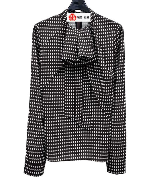 女款绸质波点压褶衬衫 可配套装008 商品图0