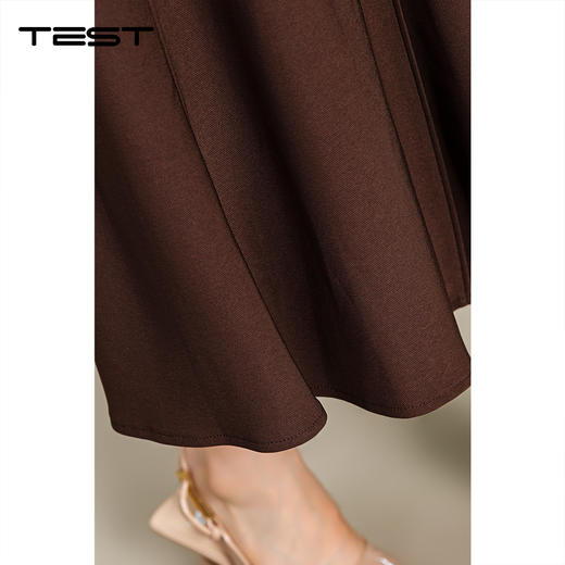 秋上新复古通勤风雅气质高腰百褶摆裙3253033 商品图3