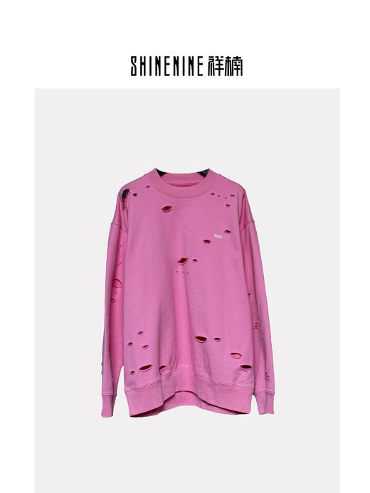 W436364280破洞圆领卫衣 商品图0