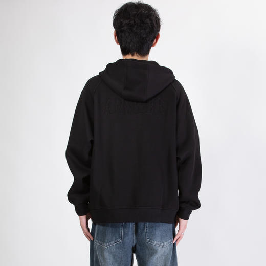 DRONKOO 2025 连帽后幅贴布字母微阔卫衣中厚开衫 商品图4