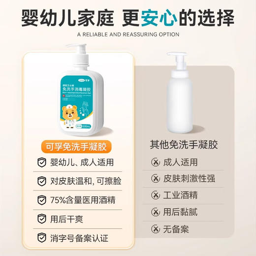 【ZY25】可孚免洗手消毒凝胶 500ml 商品图2