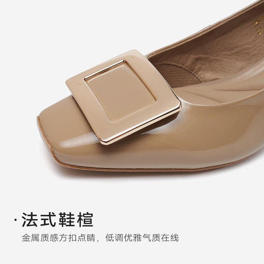 【方扣系列】星期六经典通勤百搭粗跟单鞋SSD1111475 商品图12