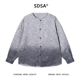 SDSA男士秋冬新款痞帅男装潮牌渐变小香风设计纽扣开衫外套轻奢潮