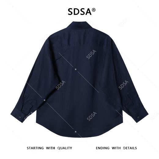 26143SDSA男士秋冬新款痞帅男装亲肤纯色翻领长袖衬衫宽松百搭衬衣时尚 商品图5