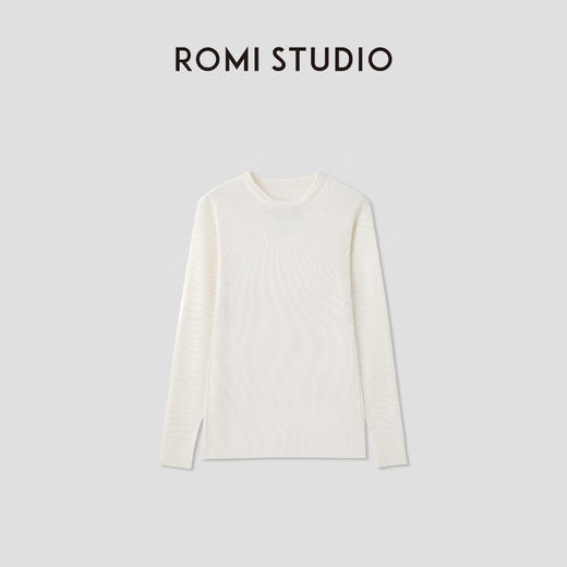 ROMI STUDIO“基础优雅”100%扬子纱绵羊毛圆领套头毛衣RWCRST3423 商品图0