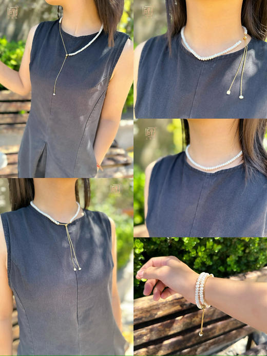 三生石本色·扁圆珍珠多用项链 商品图7