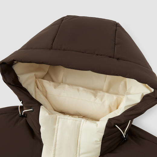 森马羽绒服男冬装80绒子中长款连帽外套宽松运动风拼色上衣时尚潮 商品图2