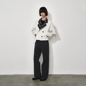 NUTH黑色可束脚直筒显瘦微喇休闲裤女