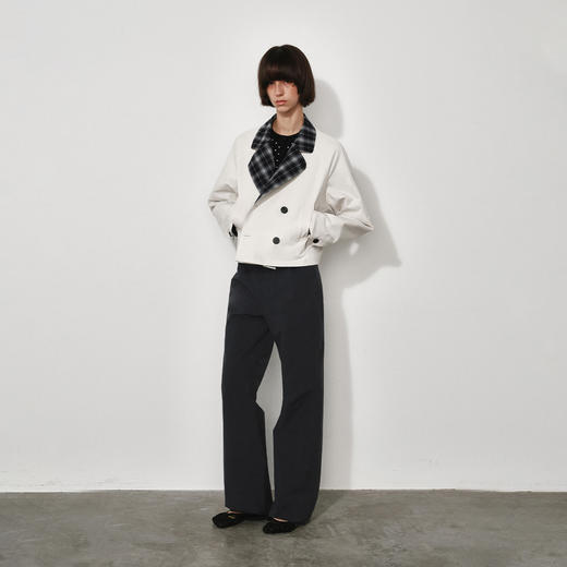 NUTH黑色可束脚直筒显瘦微喇休闲裤女 商品图0