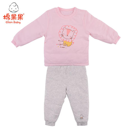 棉果果反季秋冬季男童女童套装多款上衣+裤子有机棉纱空气层套头套装M401302619630、17630、17631、18614 商品图7