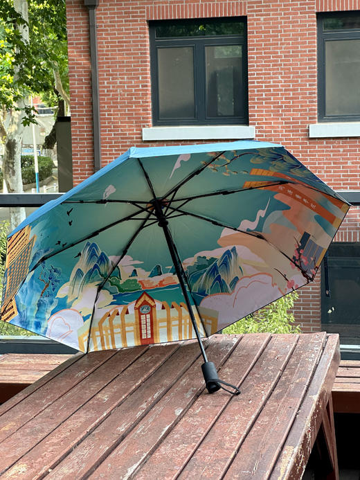 华科大双面晴雨喻荷伞 商品图3